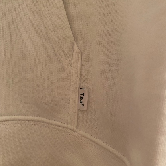 TNA Terry Fleece Boyfriend Hoodie - White - Picture 4 of 7